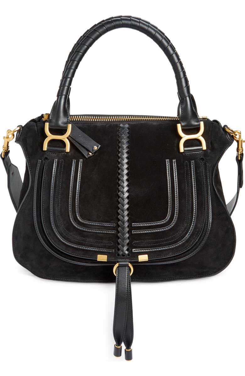 Chloé Medium Marcie Leather Satchel, Main, color,