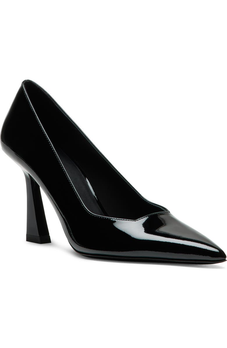 Stuart Weitzman Vinnie 85 Patent Leather Pointed Toe Pump, Main, color, Black