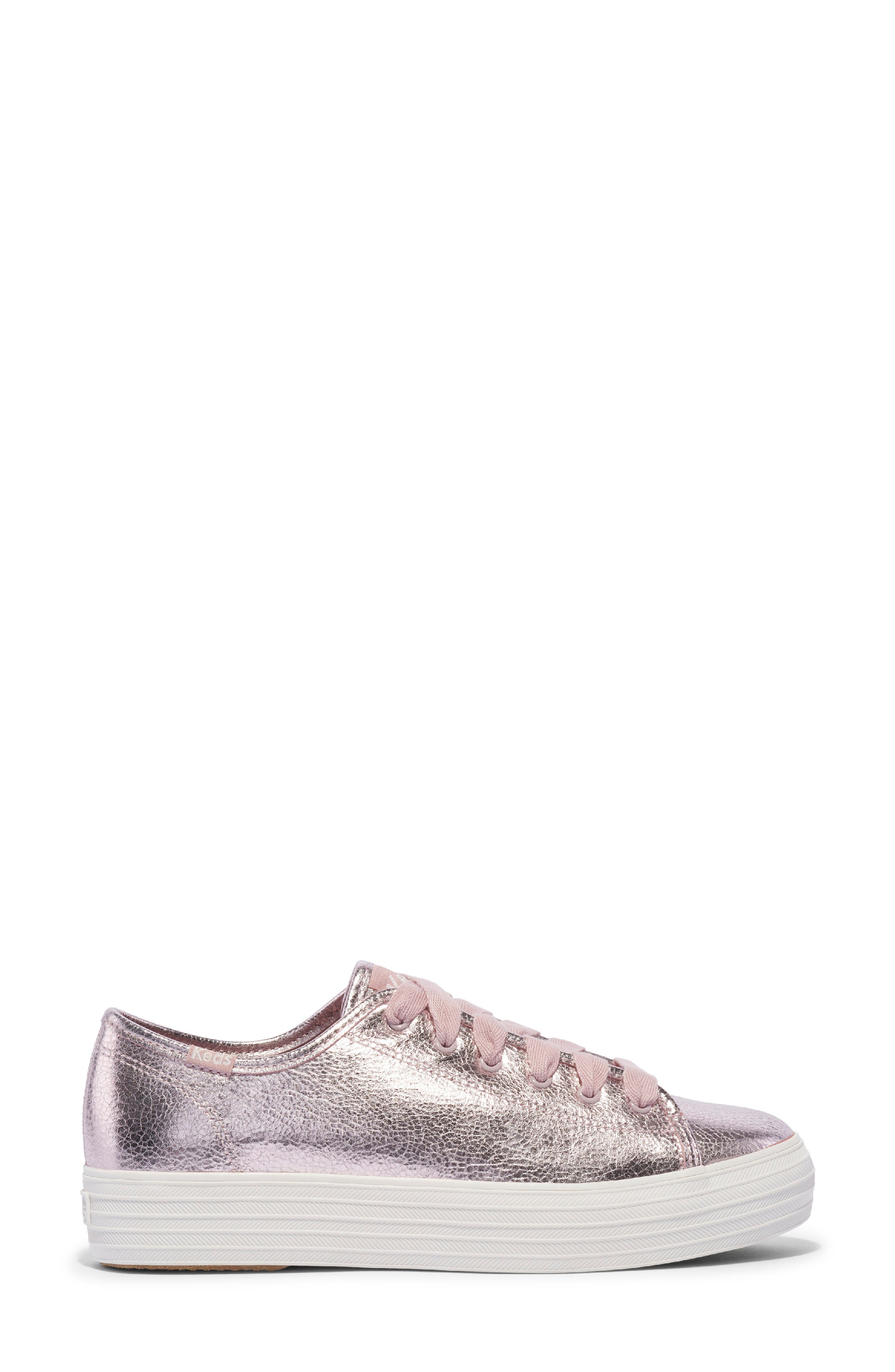 Keds<sup
®</sup
 Triple Kick Metallic Platform Sneaker, Alternate, color, 