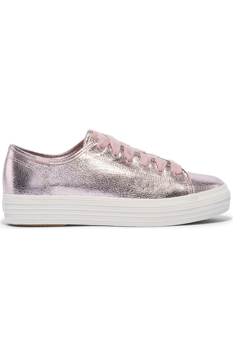 Keds<sup
®</sup
Triple Kick Metallic Platform Sneaker, Alternate, color,
