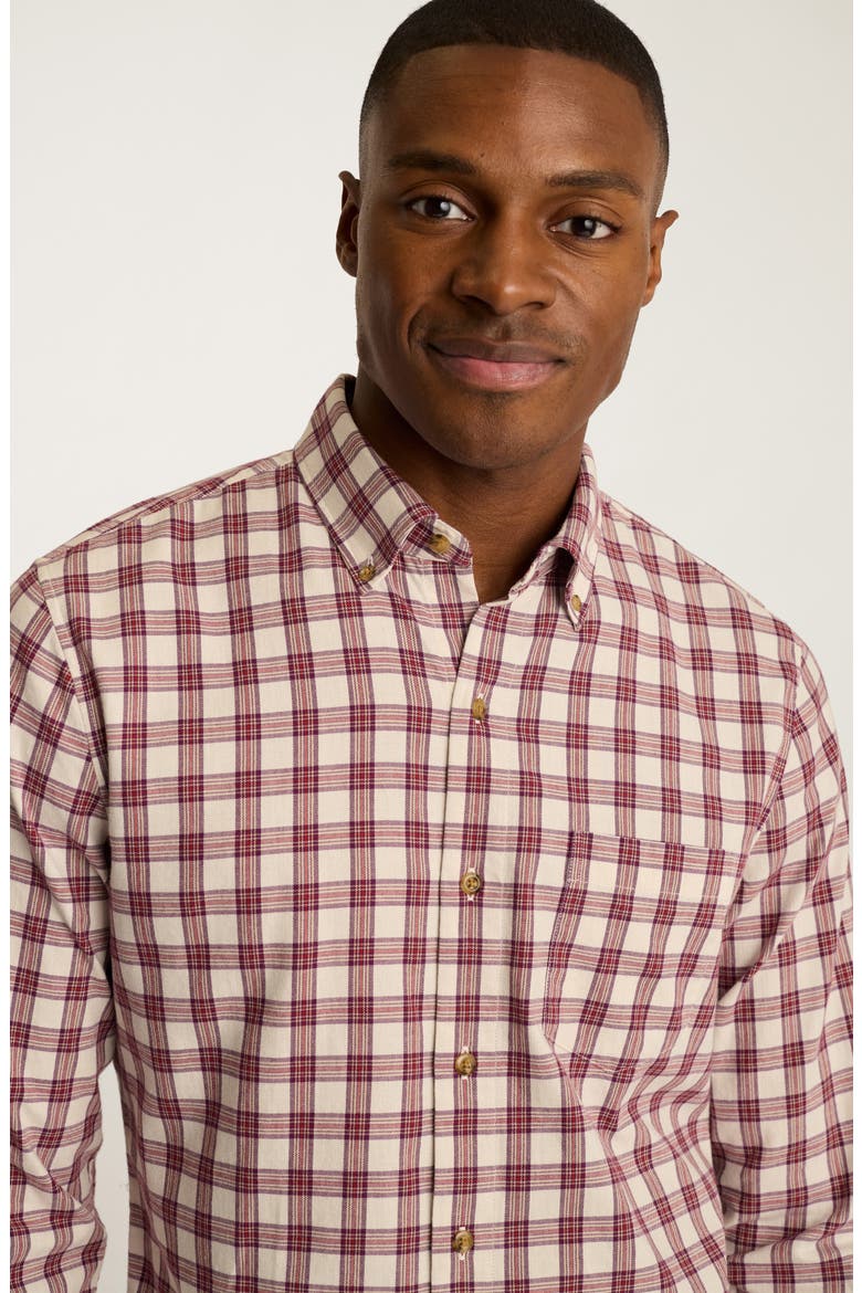 Everyday Slim Fit Plaid Cotton Stretch Flannel Button-Down Shirt, Alternate, color, SIVAN PLAID V2 C15
