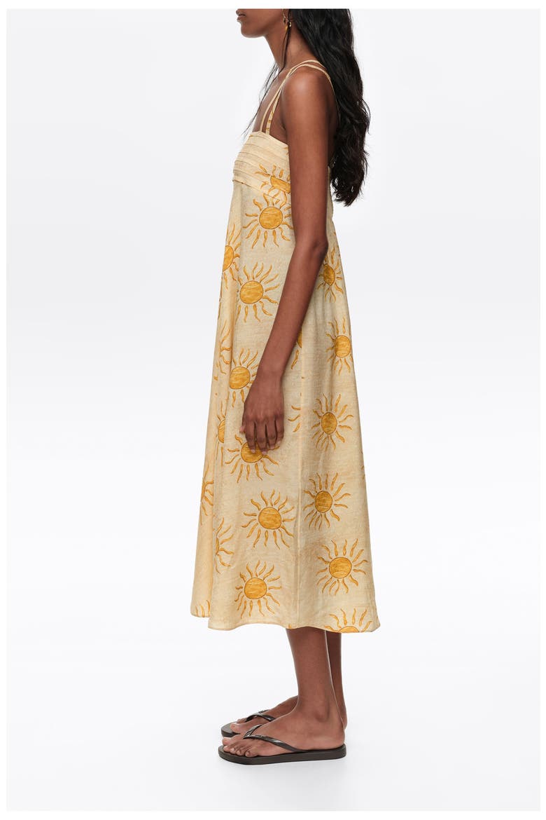 A-Line Pleated Midi Dress, Alternate, color, BIMBA BY THE SOUTH