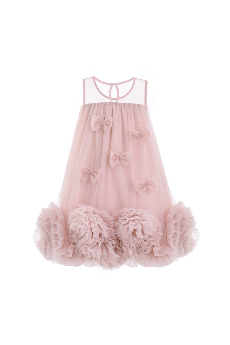 Mirielle Ribbon Bow Dress, Main, color, Pink