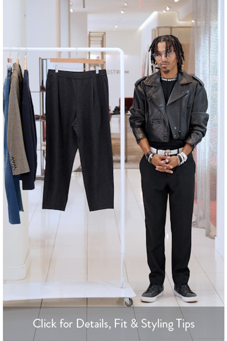 Pleated Virgin Wool Ankle Lantern Pants video