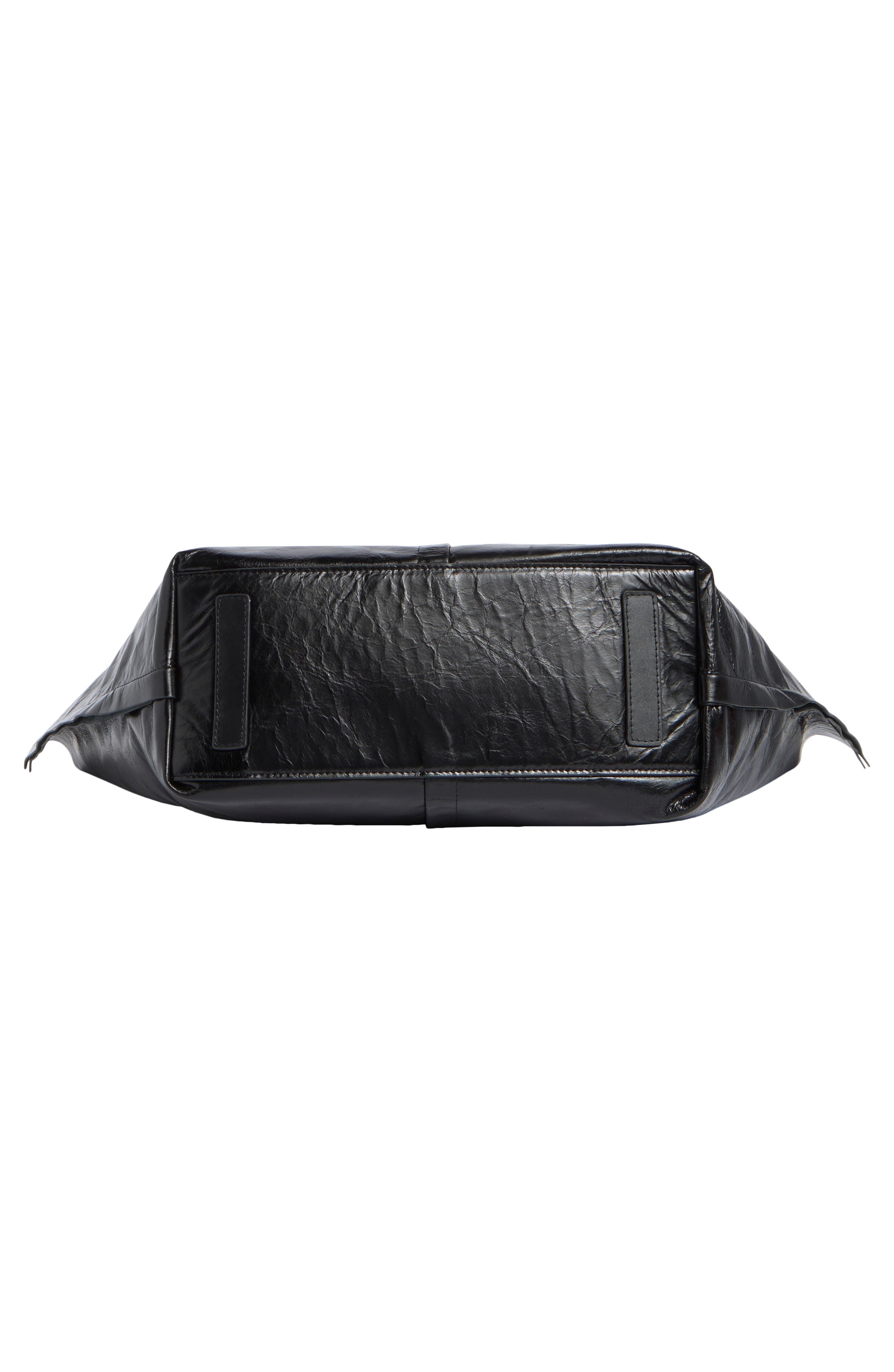 Phoenix Leather Tote, Alternate, color, BLACK