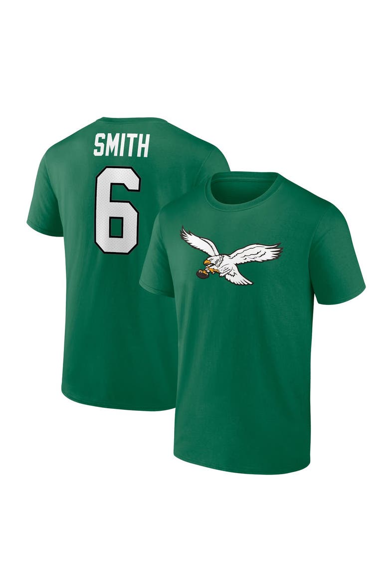 Men's Fanatics Branded DeVonta Smith Kelly Green Philadelphia Eagles Alternate Icon Player Name & Number T-Shirt, Main, color, Kelly Green
