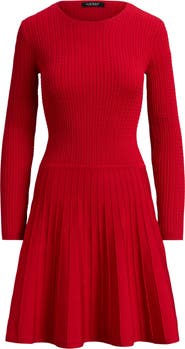 Lauren Ralph Lauren Cable Long Sleeve Sweater Dress