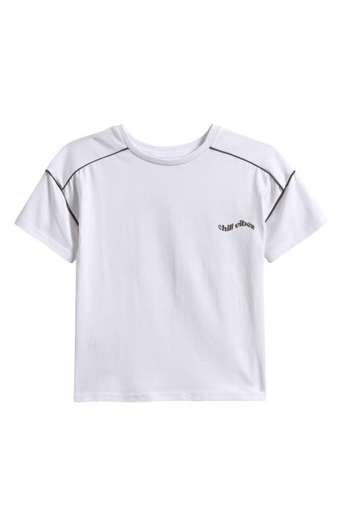 Kids' Oversize Chill Vibes Graphic T-Shirt (Toddler & Little Kid)