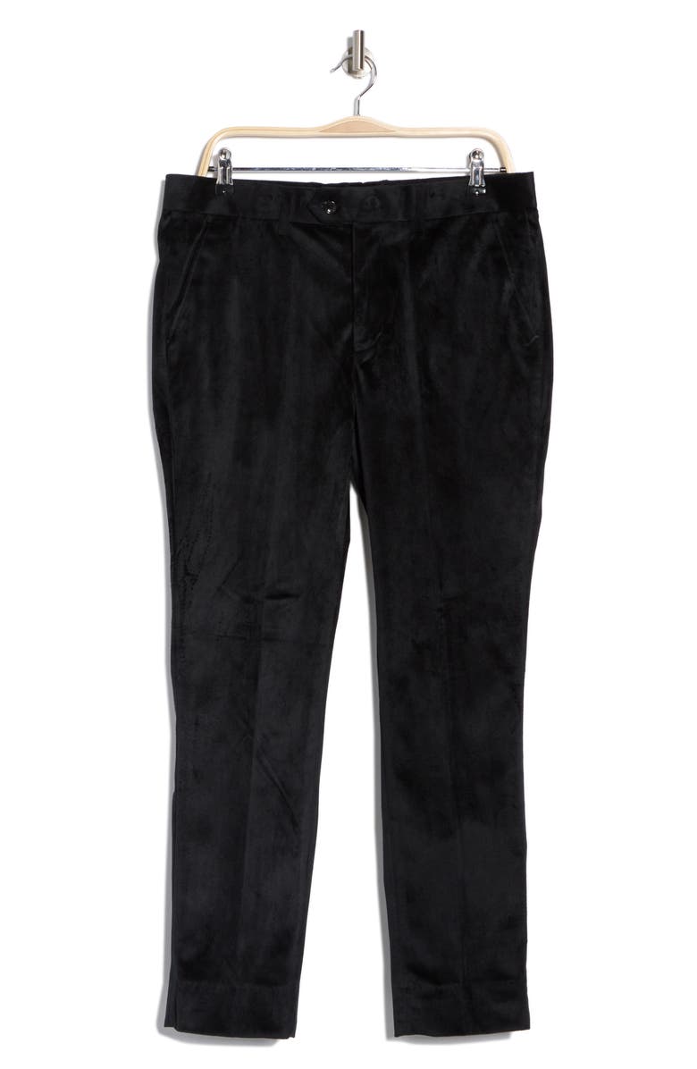 Tahari Slim Fit Velvet Dress Pants, Alternate, color, 