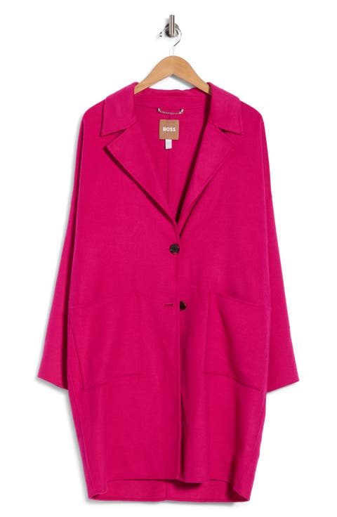 Cattina Notch Lapel Wool Blend Coat