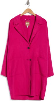 BOSS Cattina Notch Lapel Wool Blend Coat