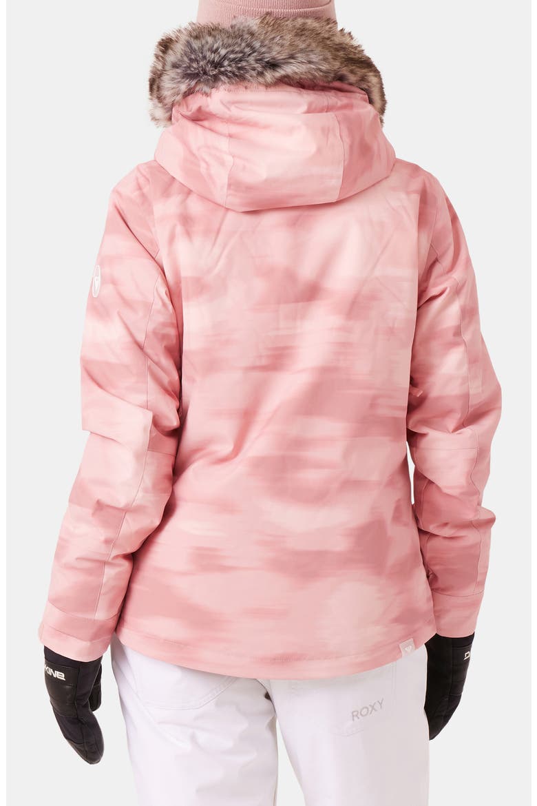 Jet Ski Technical Snow Jacket with Removable Faux Fur Trim & Hood, Alternate, color, PINK COMBO