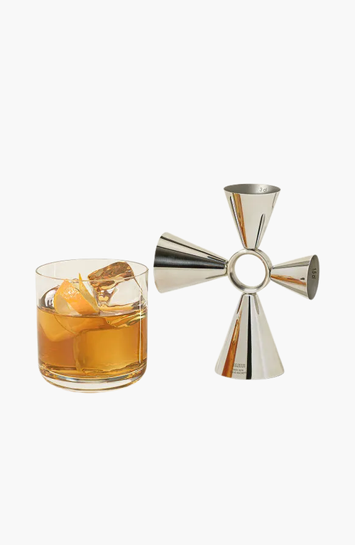 Uncommon Goods 4-way Cocktail Jigger In Silver