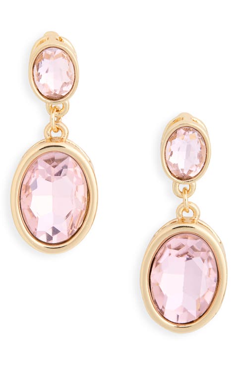 Bezel Set Crystal Drop Earrings