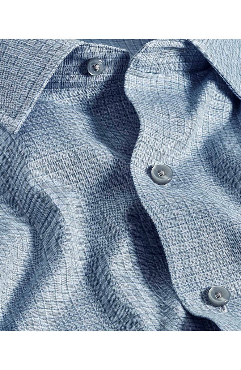 David Donahue Cotton & Cashmere Check Sport Shirt, Alternate, color, Sky/Multi