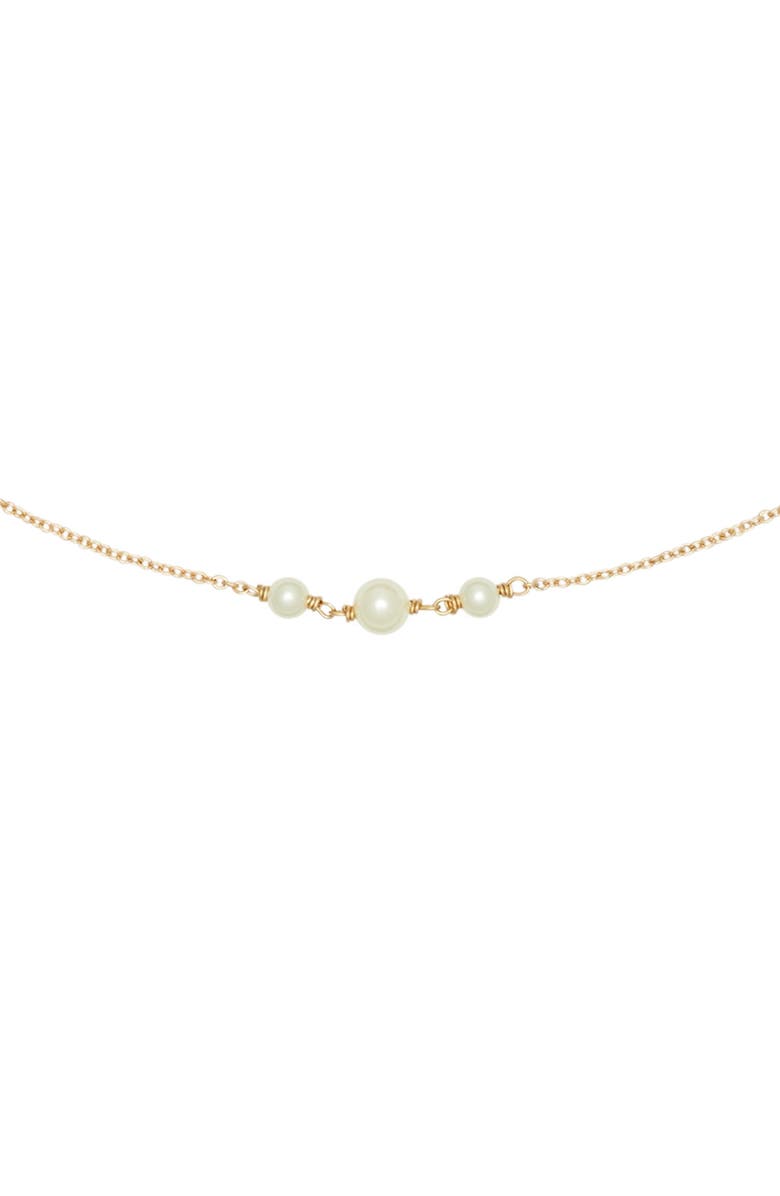 Tory Burch Delicate Moondance Pearl & Star Necklace, Alternate, color, Tory Gold / Crystal / Pearl