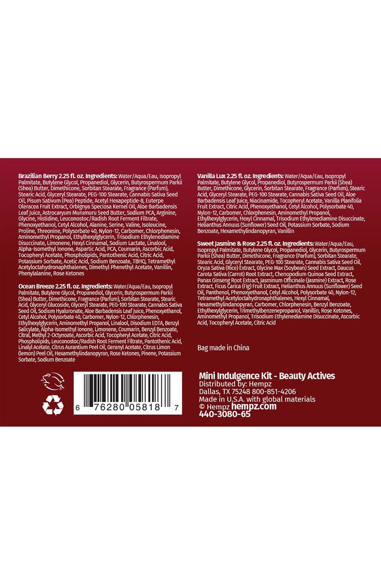 HEMPZ Mini Indulgence Beauty Actives Moisturizing Lotion Gift Set, Alternate, color,