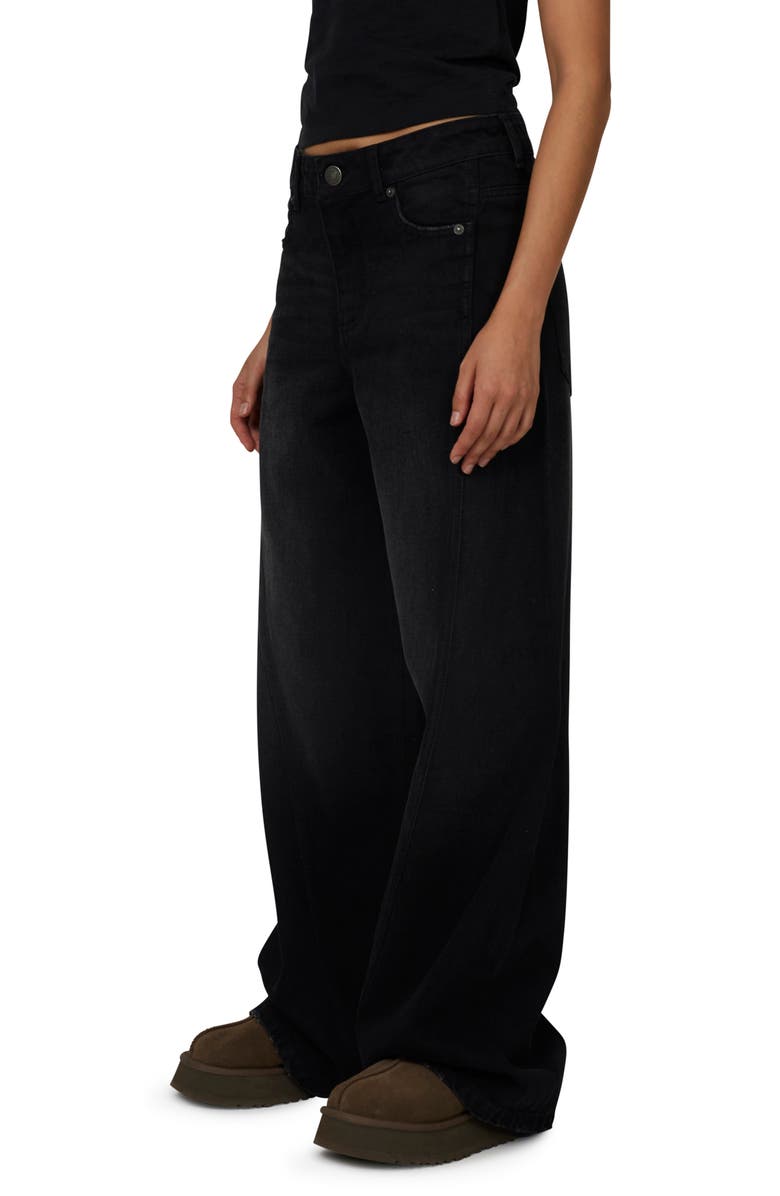 Good For Nothing Baggy Vintage Wash Seam Denim Jeans, Alternate, color, Black