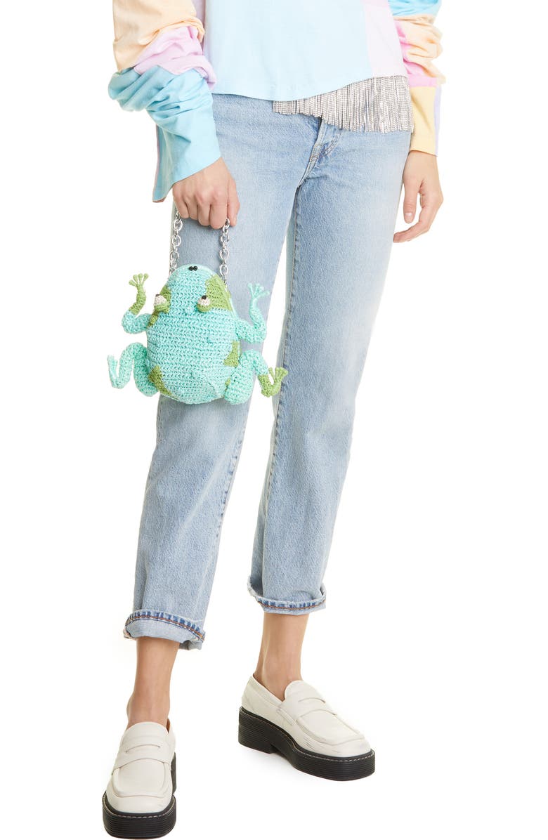 Collina Strada Frog Raffia Bag, Alternate, color,