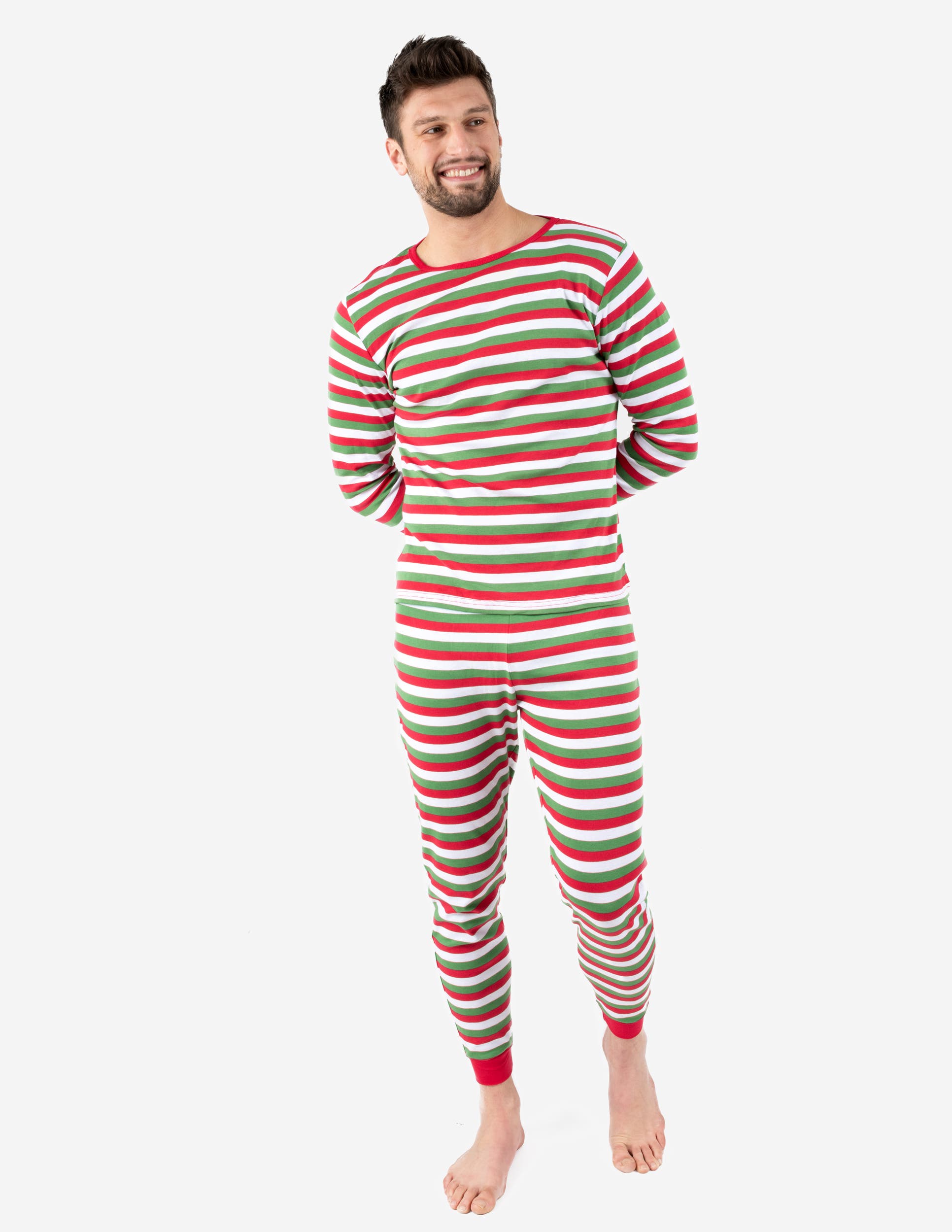Leveret Cotton Striped Matching Family Holiday Pajamas In Multi
