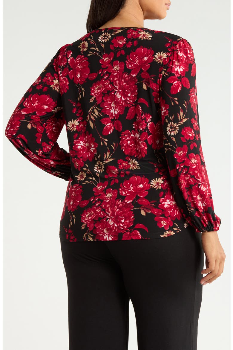 Keyhole Long Sleeve Top, Alternate, color, ANNE BLACK MULTI