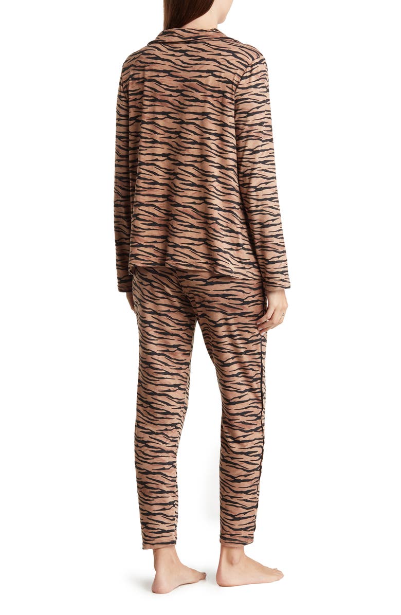 Nine West Yummy Jersey Long Sleeve Top & Pants Pajamas, Alternate, color,