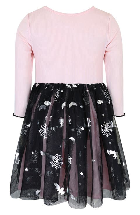 Kids' Sequin Spooky Tiered Dress