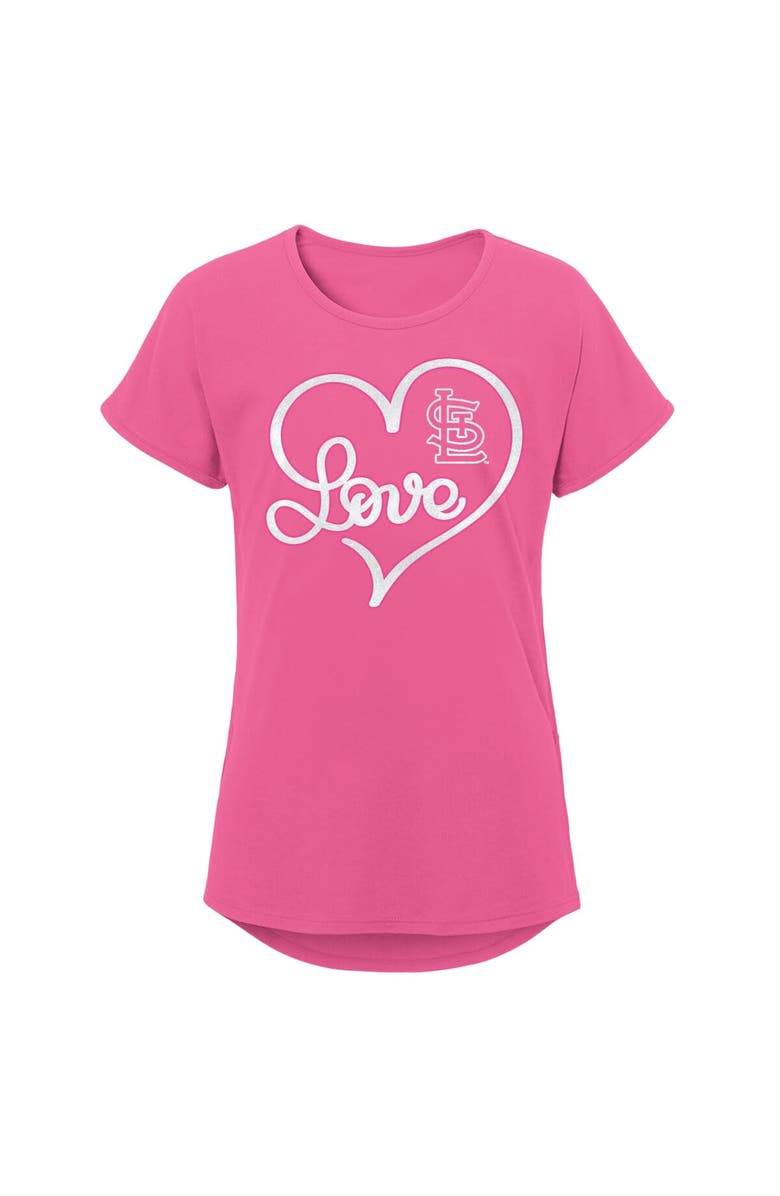Outerstuff Girls Youth Pink St. Louis Cardinals Lovely T-Shirt, Alternate, color, 