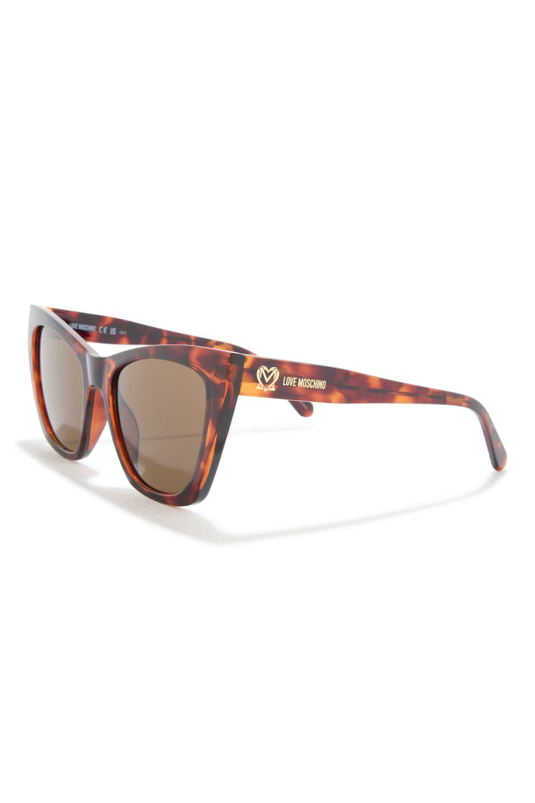 53mm Cat Eye Sunglasses, Alternate, color, HAVANA