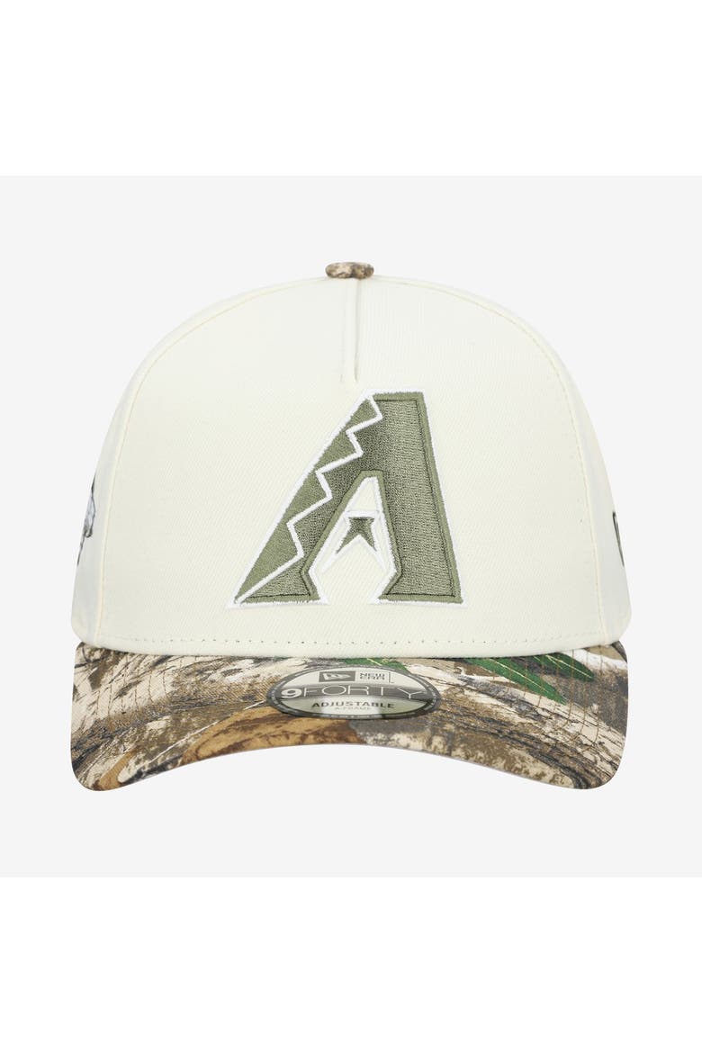 Men's New Era Khaki/Realtree Camo Arizona Diamondbacks 9FORTY A-Frame Adjustable Hat, Alternate, color, Khaki