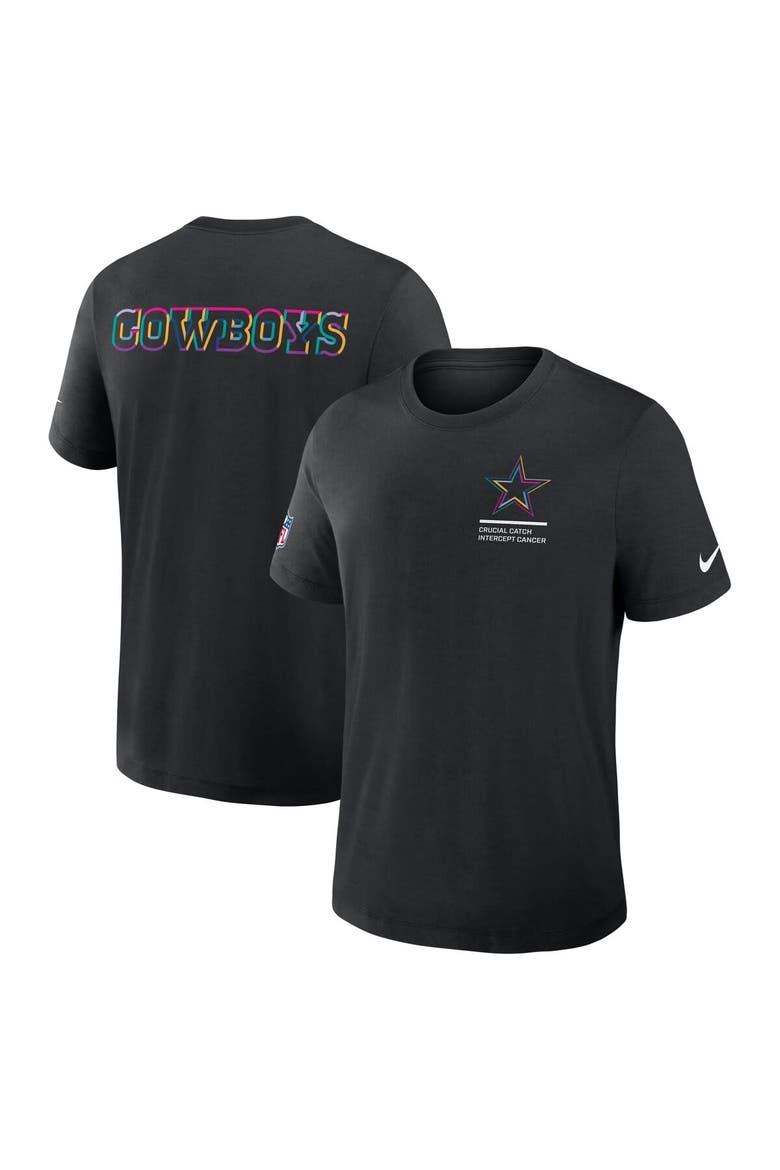 Men's Nike Black Dallas Cowboys 2025 NFL Crucial Catch Tri-Blend Dri-FIT T-Shirt, Alternate, color, Black