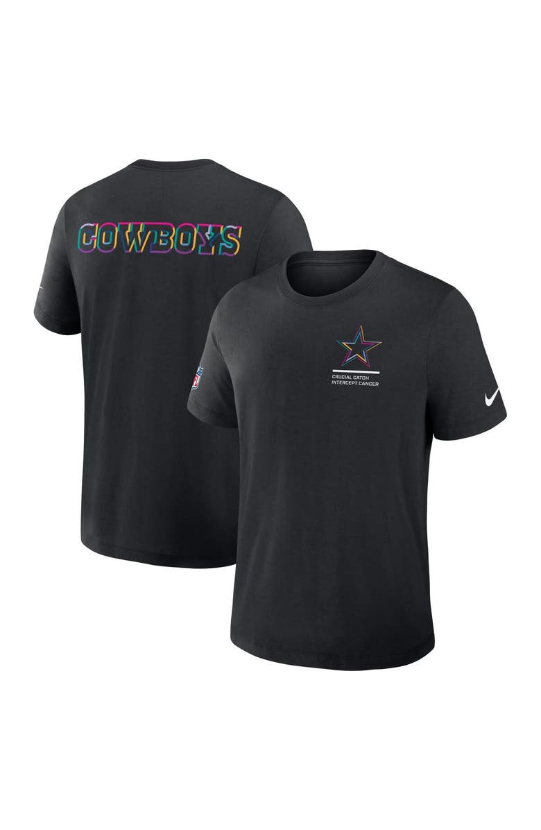 Nike Men's Nike Black Dallas Cowboys 2025 NFL Crucial Catch Tri-Blend Dri-FIT T-Shirt, Alternate, color, Black