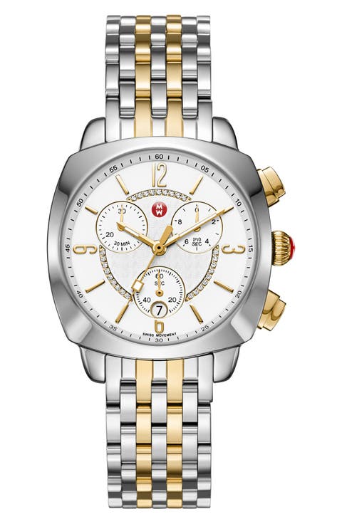 Ascalon Diamond Dial Chronograph Watch Head & Bracelet, 38mm