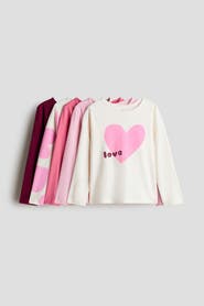 H&M 5-pack Long-sleeved Cotton T-shirts