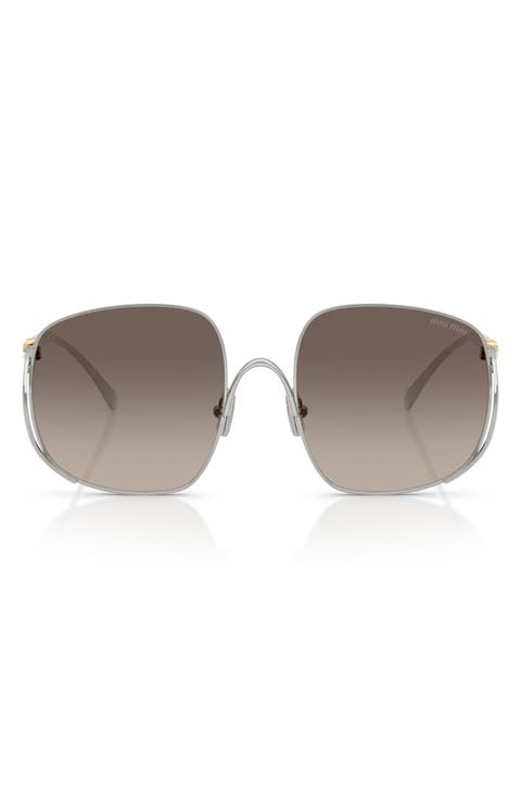 MU A57S 57mm Gradient Square Sunglasses