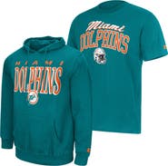 STARTER Men's Starter Aqua Miami Dolphins Vintage Logo Hoodie & T-Shirt Combo Pack