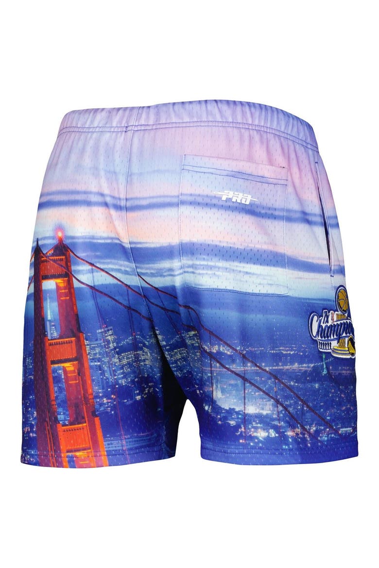 Men's Pro Standard Golden State Warriors Cityscape Shorts, Alternate, color, Blue