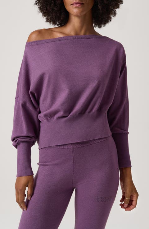 Jules Off the Shoulder Cotton Sweater