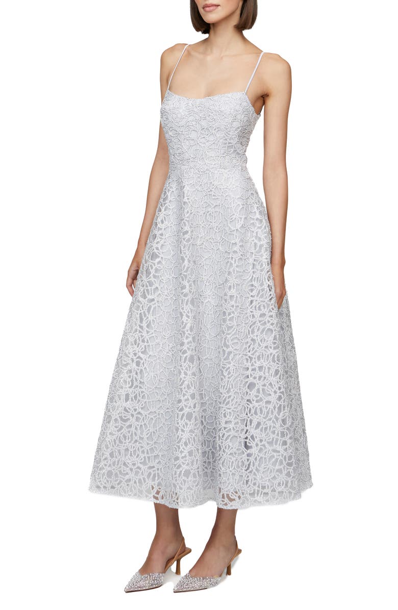 Theia Tulle Midi Dress, Alternate, color,