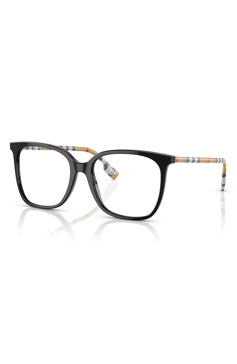 Burberry 54mm Square Optical Glasses, Alternate, color, Black / Demo Lens