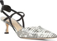 Fendi Colibrì Croc Embossed Leather Slingback Pump