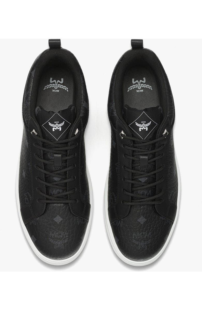 MCM Neo Terrain Lo Sneakers in Visetos, Alternate, color, Black