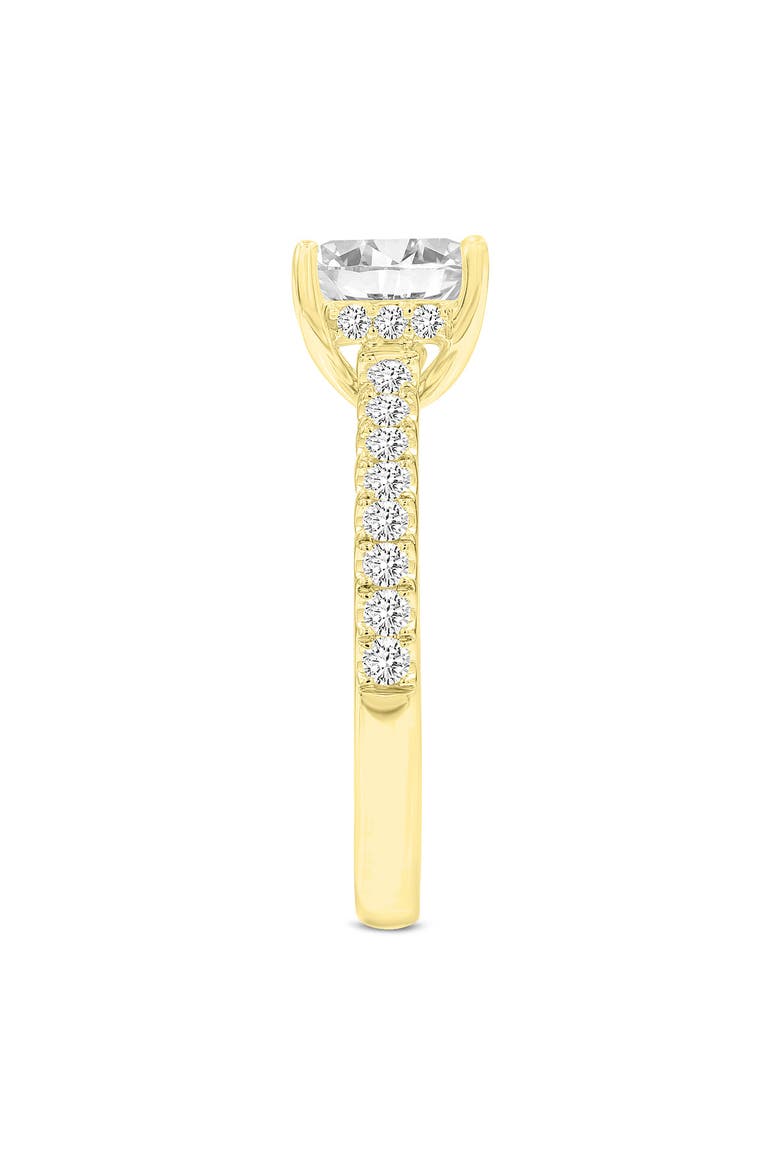 Aneliya 14K Yellow Gold Princess Cut Lab Grown Diamond Hidden Halo Engagement Ring - 1.95 Ct, Alternate, color, 14K Yellow Gold