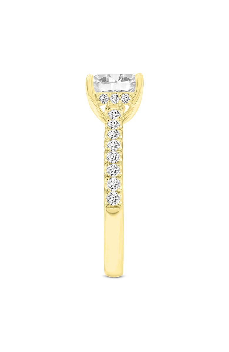 LuvMyJewelry Aneliya 14K Yellow Gold Princess Cut Lab Grown Diamond Hidden Halo Engagement Ring - 1.95 Ct, Alternate, color, 14K Yellow Gold