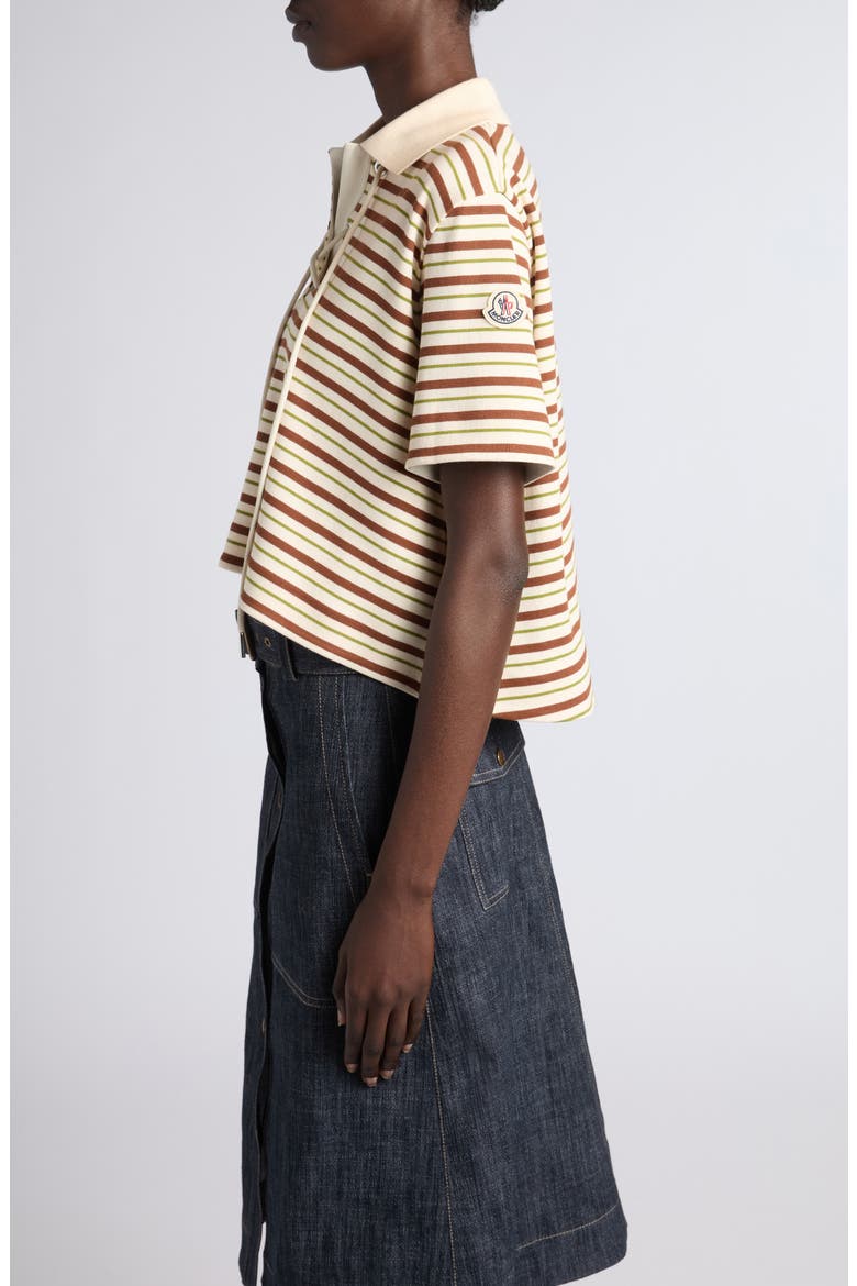 Stripe Cotton Polo, Alternate, color, NEUTRAL