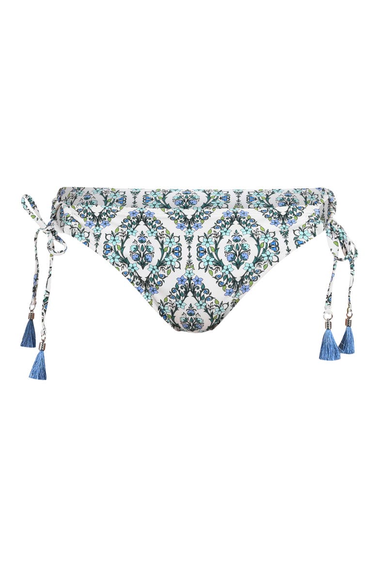 Deja Blue Adjustable Loop Hipster Bikini Bottoms, Alternate, color, BLUE