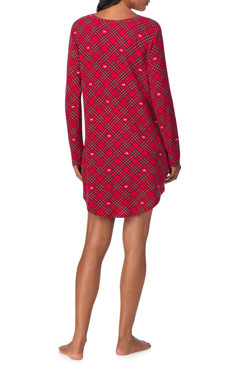 Lauren Ralph Lauren Long Sleeve Henley Nightgown, Alternate, color, 