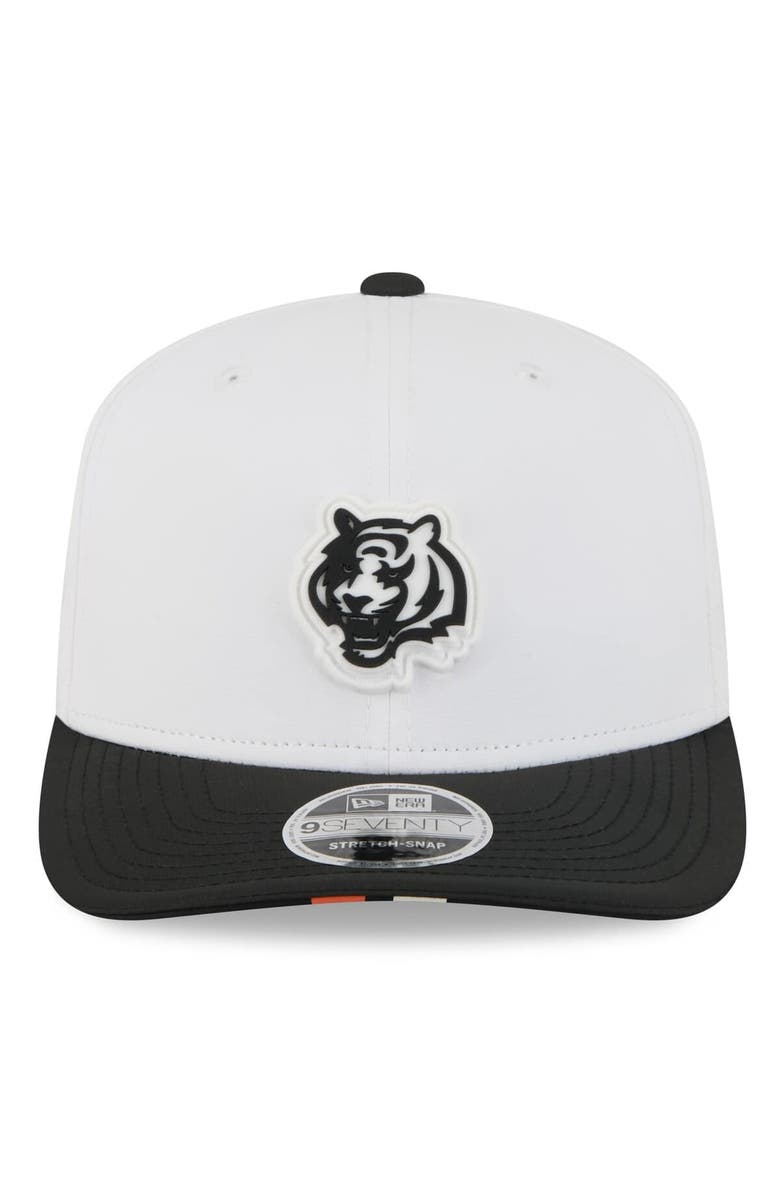 New Era Men's New Era  White/Black Cincinnati Bengals 2025 NFL Training Camp 9SEVENTY Adjustable Hat, Alternate, color, 