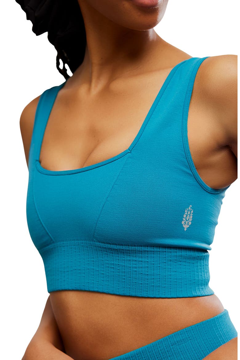 FP Movement Karma Square Neck Sports Bra, Alternate, color, CELESTIAL BLUE