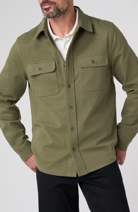 Long Sleeve Knit Button Up Shirt